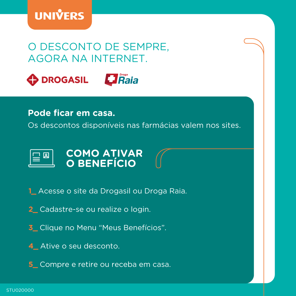 Convênio com as Farmácias Droga Raia e Drogasil – Aproveite